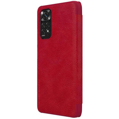 For Xiaomi Redmi Note 11S NILLKIN QIN Series Crazy Horse Texture Leather Case(Red) - Xiaomi Cases by NILLKIN | Online Shopping UK | buy2fix