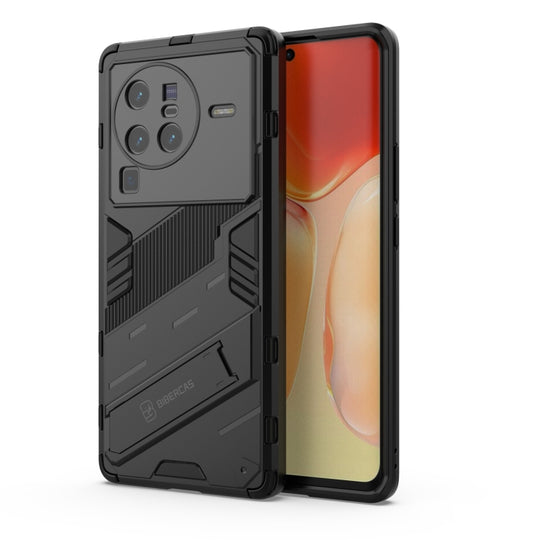 Pour Vivo X80 Pro Punk Armor PC + TPU Phone Case avec support (noir)