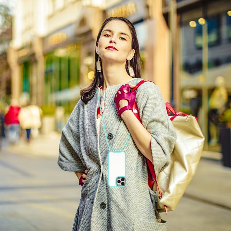 For iPhone 12 Electroplating Hawkeye Phone Case with Lanyard(Black) by buy2fix