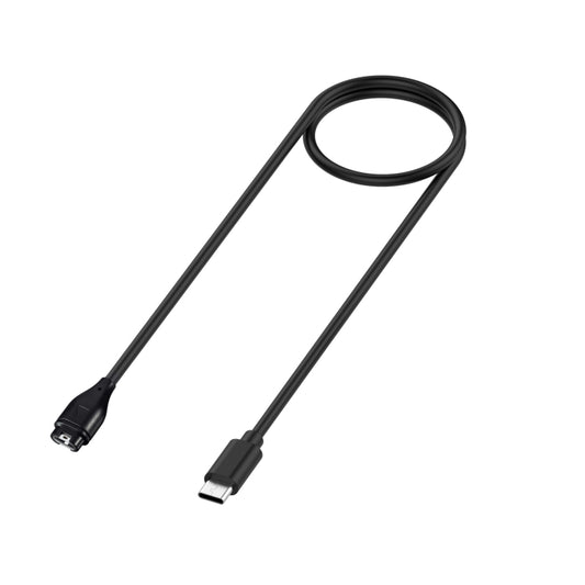 For Garmin Descent G1/Fenix 7/Tactix 7 Universal Type-C / USB-C Smart Watch Charging Cable, Length: 1m(Black) by buy2fix