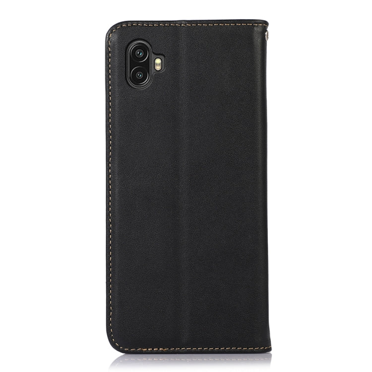 For Samsung Galaxy Xcover6 Pro KHAZNEH Nappa Top Layer Cowhide Leather Phone Case(Black) by buy2fix