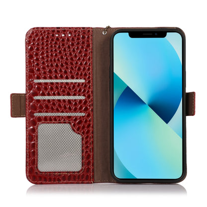 For Samsung Galaxy Xcover6 Pro Crocodile Top Layer Cowhide Leather Phone Case(Red) - Galaxy Phone Cases by buy2fix | Online Shopping UK | buy2fix