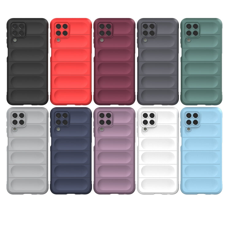 For Samsung Galaxy M33 5G Magic Shield TPU + Flannel Phone Case(Light Blue) by buy2fix