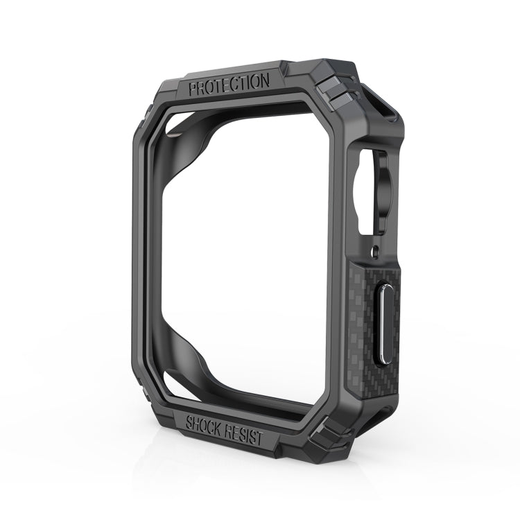 Carbon Fiber Contrast Color Protective Case For Apple Watch Series 6 & SE & 5 & 4 40mm(Pewter) by buy2fix
