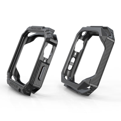 Carbon Fiber Contrast Color Protective Case For Apple Watch Series 6 & SE & 5 & 4 40mm(Pewter) by buy2fix
