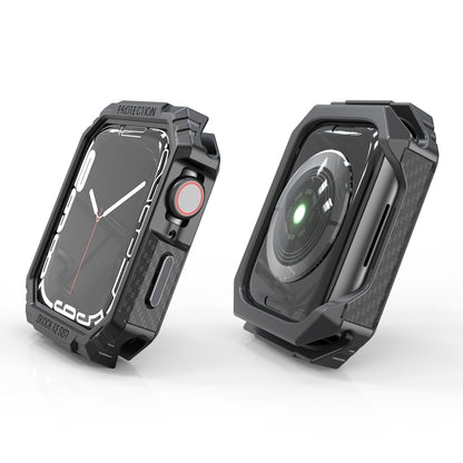 Carbon Fiber Contrast Color Protective Case For Apple Watch Series 6 & SE & 5 & 4 40mm(Pewter) by buy2fix