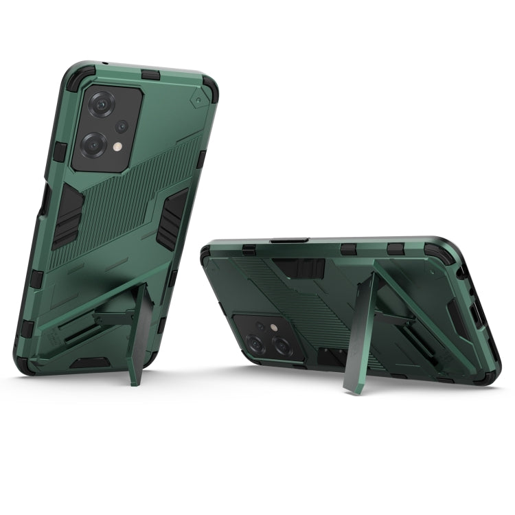For OnePlus Nord CE 2 Lite 5G/Realme 9 Pro Punk Armor 2 in 1 Shockproof Phone Case with Invisible Holder(Green) by buy2fix