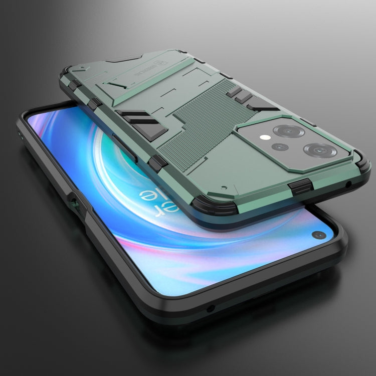 For OnePlus Nord CE 2 Lite 5G/Realme 9 Pro Punk Armor 2 in 1 Shockproof Phone Case with Invisible Holder(Green) by buy2fix