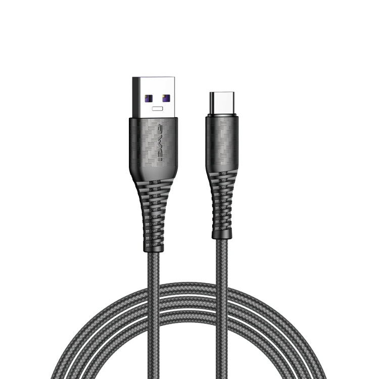 awei CL-69 5A Type-C / USB-C Smart Fast Charging Cable, Length: 1m(Black) -  by awei | Online Shopping UK | buy2fix