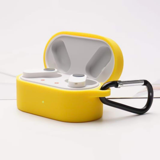 For OnePlus Buds N Wireless Earphone Silicone Protective Case with Hook(Yellow) by buy2fix