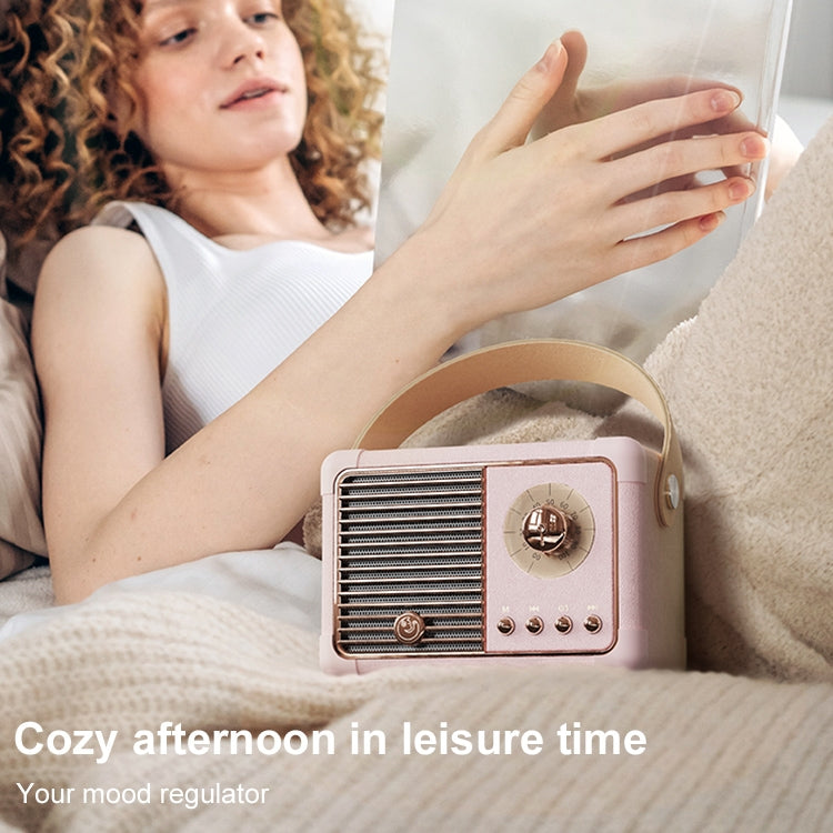 HM11 PLUS Portable HIFI Mini Retro Wireless Bluetooth Speaker(Pink) by buy2fix