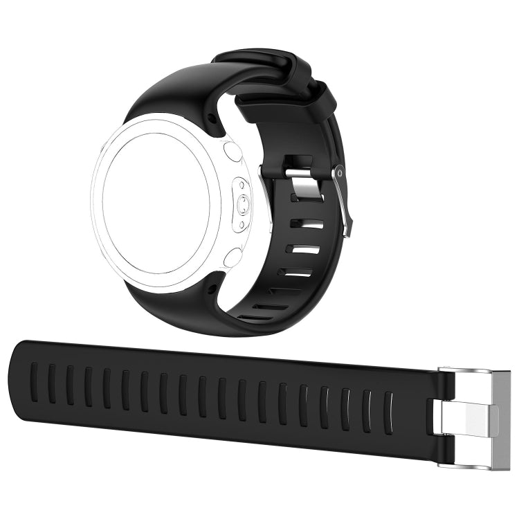 For Sunnto D4 / D4i Novo Diving Watch Silicone Watch Band with Extension Strap(Black) by buy2fix
