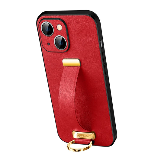 For iPhone 13 SULADA Cool Series PC + Leather Texture Skin Feel Shockproof Phone Case (Red) - iPhone 13 Cases by SULADA | Online Shopping UK | buy2fix