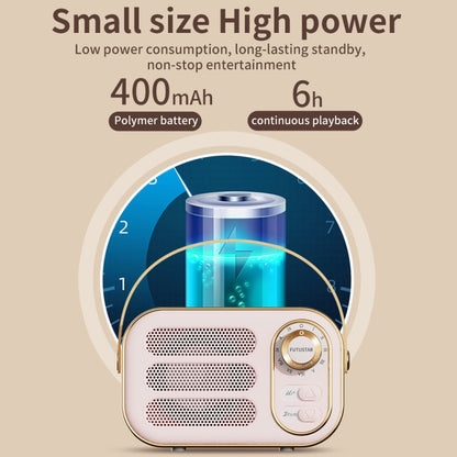 DW13 Portable HIFI Mini Retro Wireless Bluetooth Speaker(White) - Mini Speaker by buy2fix | Online Shopping UK | buy2fix