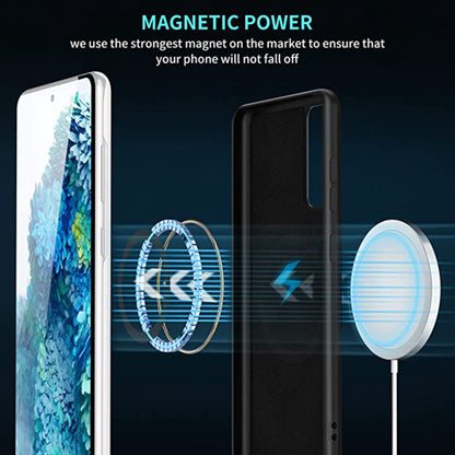 For Samsung Galaxy S20 FE 2022/S20 FE MagSafe Magnetic Liquid Silicone Phone Case(Black) by buy2fix