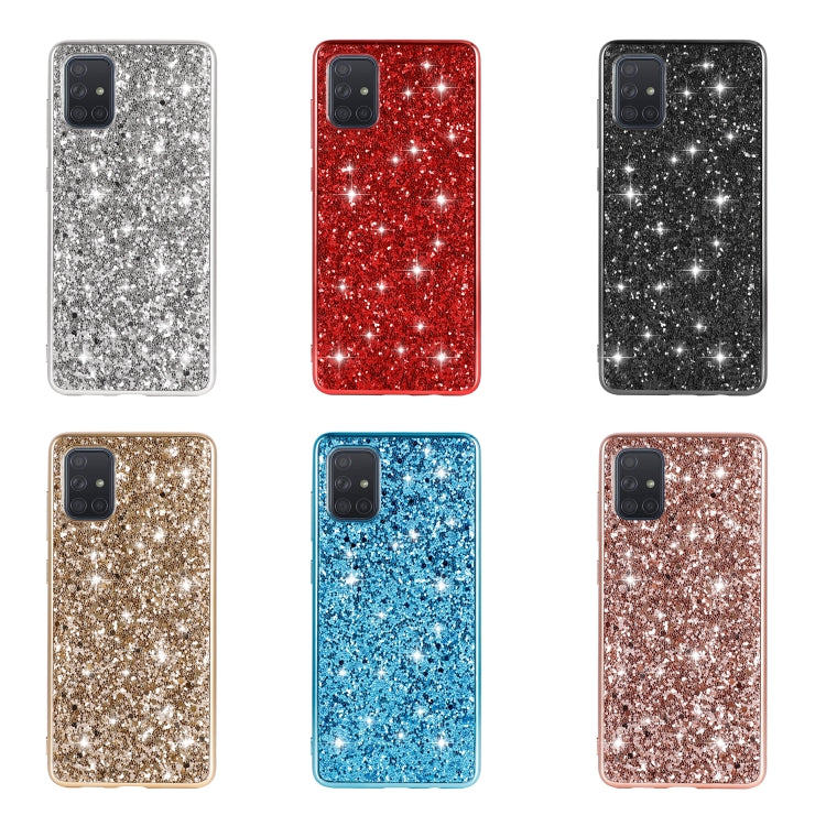 For Samsung Galaxy A73 Glitter Powder Shockproof TPU Phone Case(Silver) - Samsung Accessories by buy2fix | Online Shopping UK | buy2fix