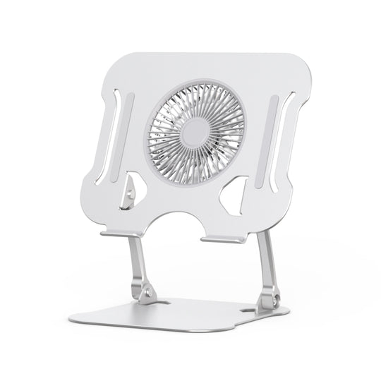 R-JUST BJ01-5 Laptop Foldable Lift Bracket with Fan(Silver)
