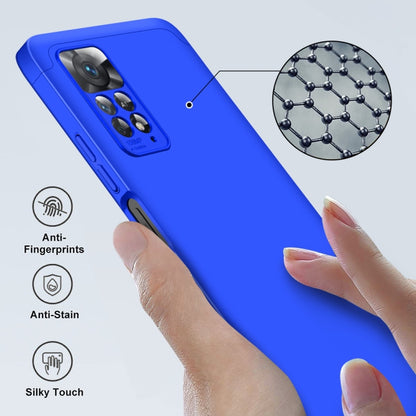 For Xiaomi Redmi Note 11 Pro 4G / 5G Global GKK Three Stage Splicing Full Coverage PC Case(Blue) - Redmi Note 11 Pro Case by GKK | Online Shopping UK | buy2fix