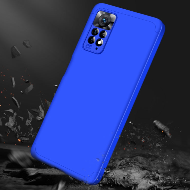 For Xiaomi Redmi Note 11 Pro 4G / 5G Global GKK Three Stage Splicing Full Coverage PC Case(Blue) - Redmi Note 11 Pro Case by GKK | Online Shopping UK | buy2fix