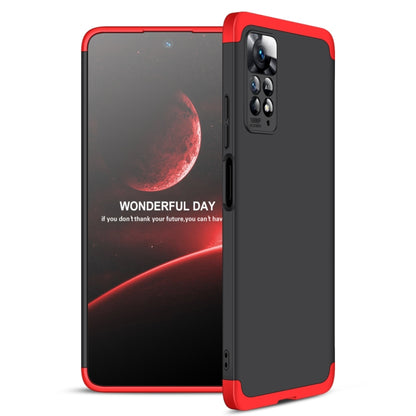 For Xiaomi Redmi Note 11 Pro 4G / 5G Global GKK Three Stage Splicing Full Coverage PC Case(Black Red) - Redmi Note 11 Pro Case by GKK | Online Shopping UK | buy2fix