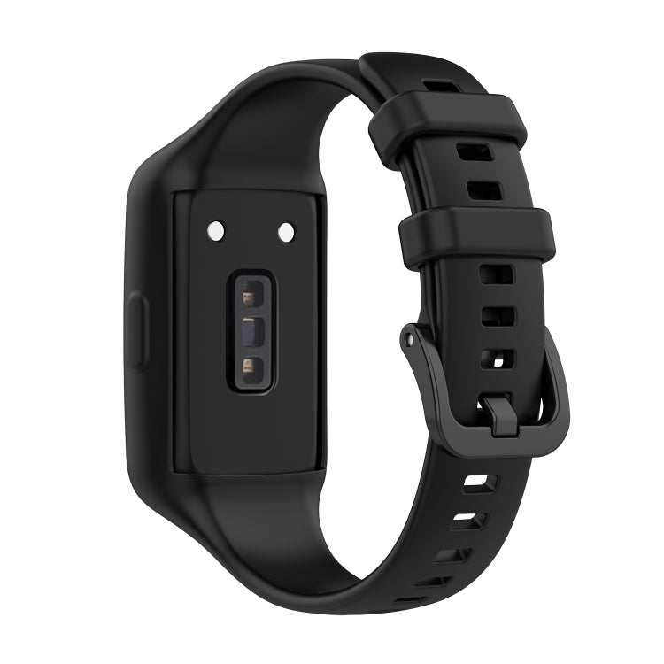 For Huawei Band 7 / 6 Pro / 6 / Honor Band 7 / 6 Universal Integrated Silicone Watch Band(Black) by buy2fix