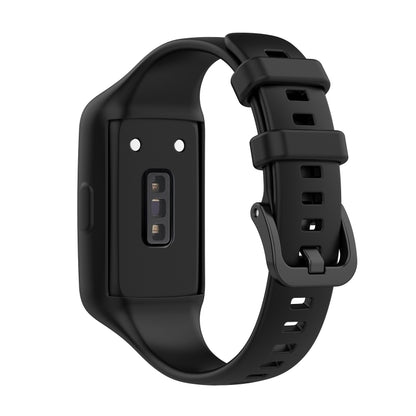 For Huawei Band 7 / 6 Pro / 6 / Honor Band 7 / 6 Universal Integrated Silicone Watch Band(Black) by buy2fix