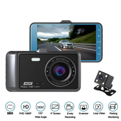 Anytek A60 Car 4 inch IPS Screen HD 1080P 170 Degree Wide Angle Dual Camera ADAS Driving Recorder by Anytek