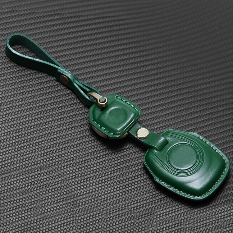 HP-A009 Motorcycle Cowhide Leather Induction Key Protective Cover for Harley Sportster S(Green) - In Car by buy2fix | Online Shopping UK | buy2fix