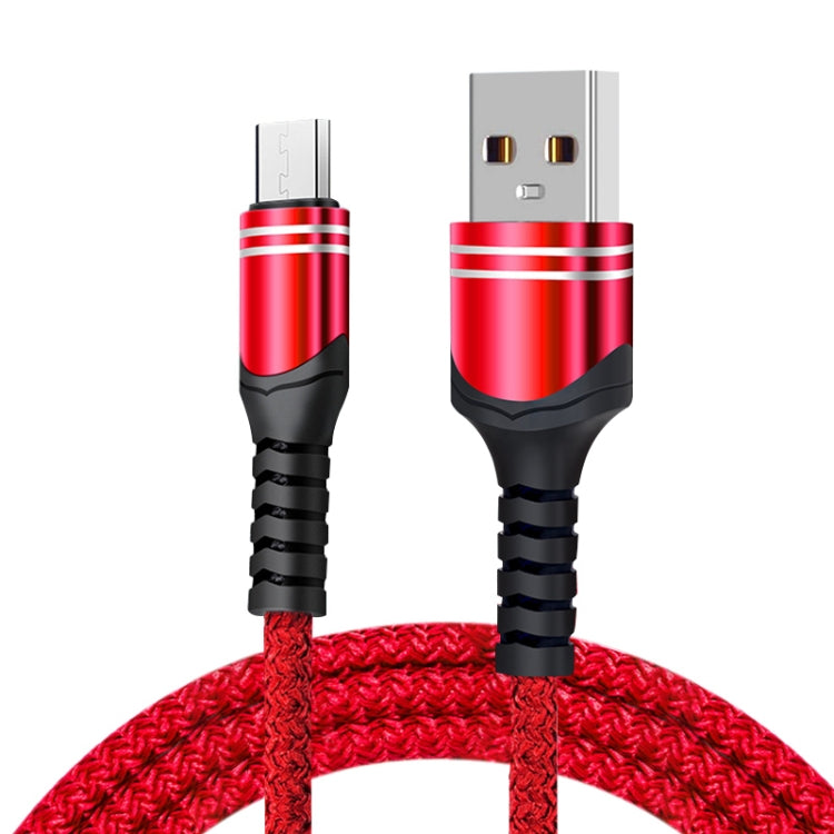 Micro USB 6A Woven Style USB Charging Cable, Cable Length: 1m(Red) -  by buy2fix | Online Shopping UK | buy2fix