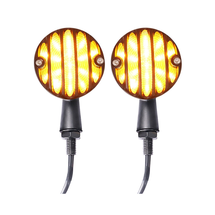 HP-Z056 1 Pair Retro Motorcycle Modified LED Turn Signal for Harley(Silver) - In Car by buy2fix | Online Shopping UK | buy2fix