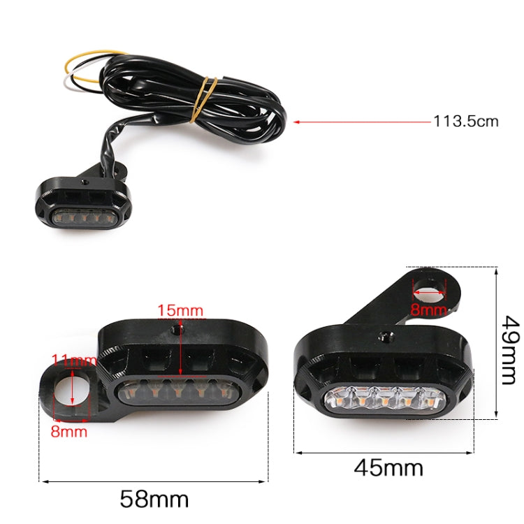 HP-Z058 Motorcycle Modified Rearview Mirror LED Turn Signal Light for Harley Sportsters XL 883 / 1200(Black White) - In Car by buy2fix | Online Shopping UK | buy2fix