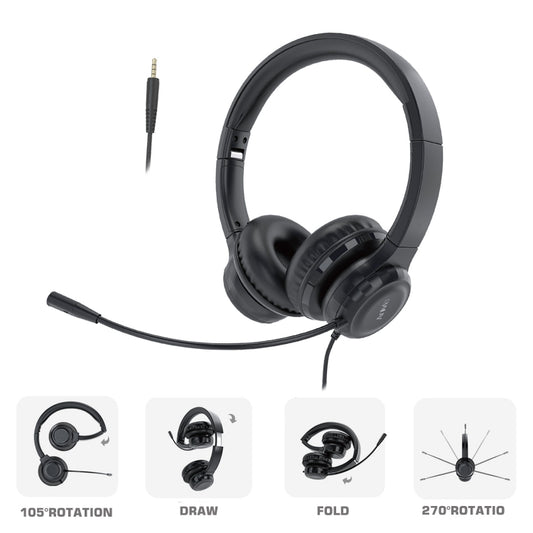 Anivia A7 3.5mm Traffic Wired Headset with Mic(Black) by SADES