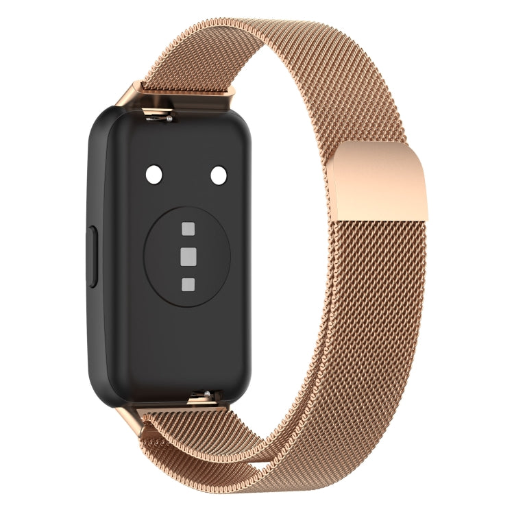 For Huawei Band 7 / 7 NFC Milan Metal Magnetic Watch Band(Rose Gold) by buy2fix