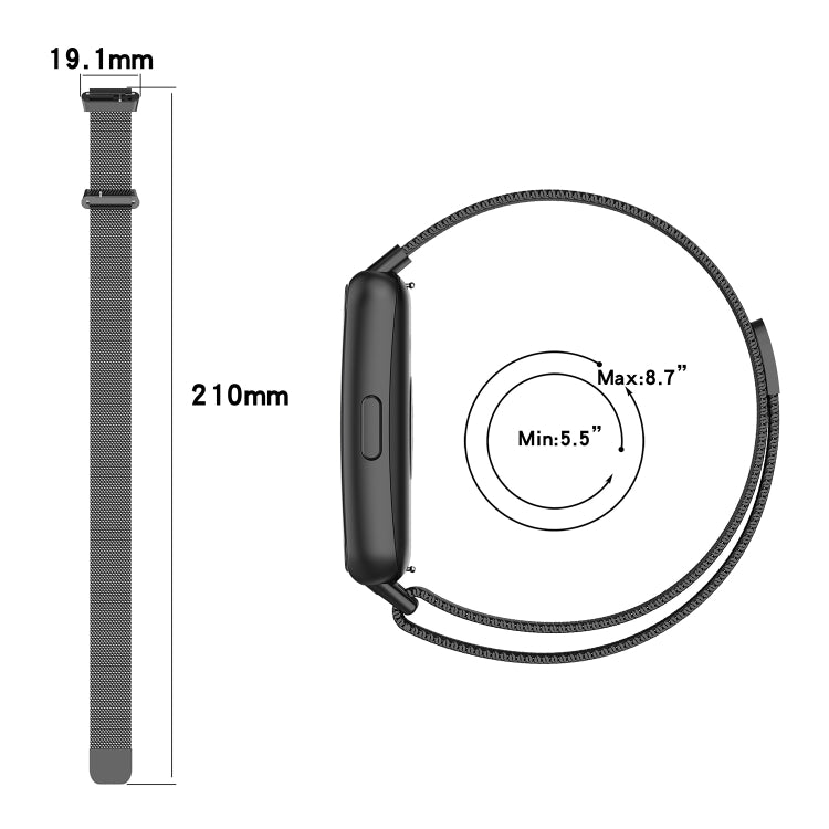 For Huawei Band 7 / 7 NFC Milan Metal Magnetic Watch Band(Rose Gold) by buy2fix