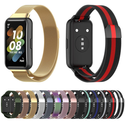 For Huawei Band 7 / 7 NFC Milan Metal Magnetic Watch Band(Rose Gold) by buy2fix