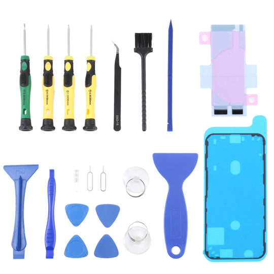 JIAFA JF-8182 adhésif de batterie 21 en 1 + cadre LCD adhésif étanche + ensemble d'outils de réparation pour iPhone 12 mini
