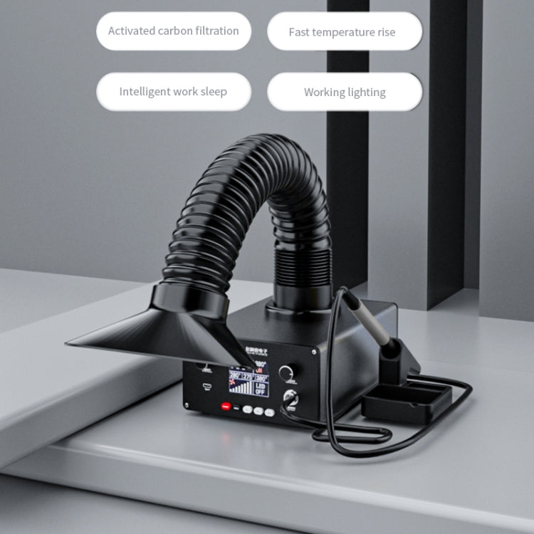 TBK D201 Constant Temperature Soldering Iron Welder Station With Smoke Filter(UK Plug) - Home & Garden by TBK | Online Shopping UK | buy2fix