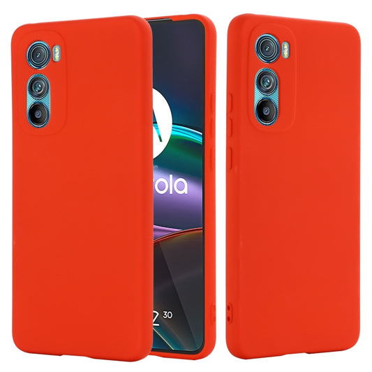 For Motorola Edge 30 Pure Color Liquid Silicone Shockproof Phone Case(Red) by buy2fix