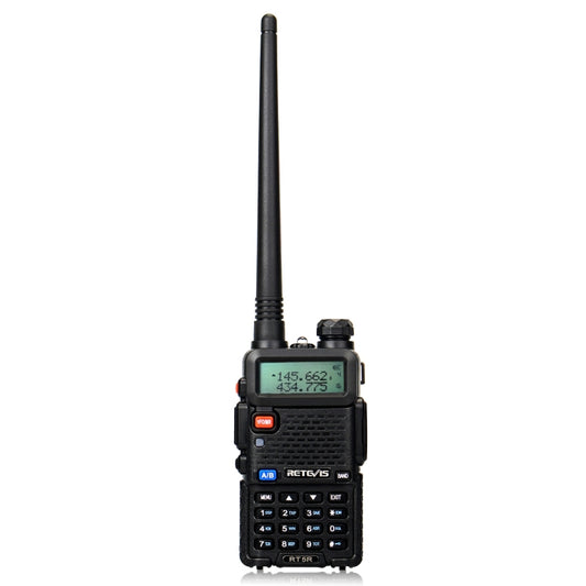 RETEVIS RT5R EU Frequency 144-146MHz & 430-440MHz Handheld Two Way Radio Walkie Talkie(Black) by RETEVIS