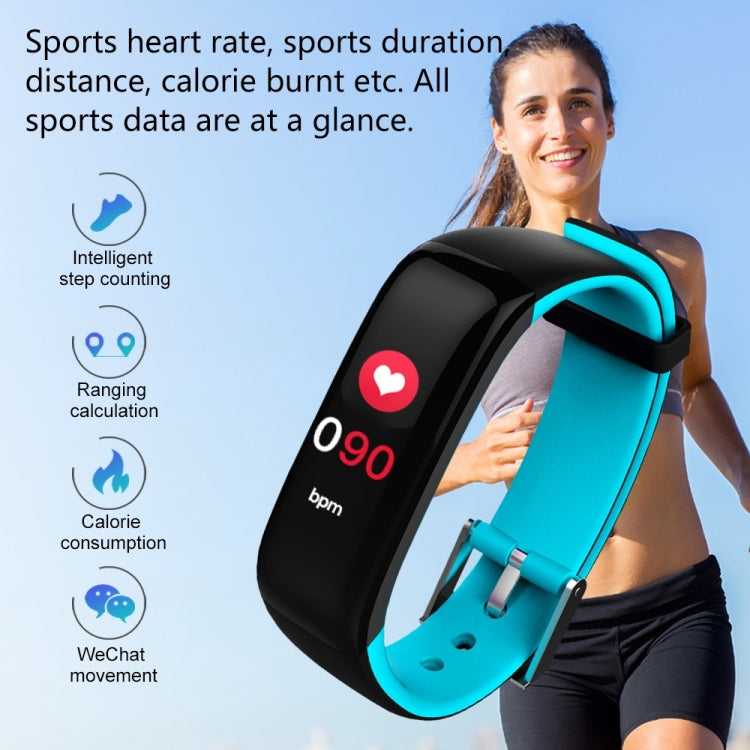 P1 Plus 0.96 inch TFT Color Screen Smart Wristband, Support Blood Pressure Monitoring/Heart Rate Monitoring(Blue White) - Smart Wear by buy2fix | Online Shopping UK | buy2fix