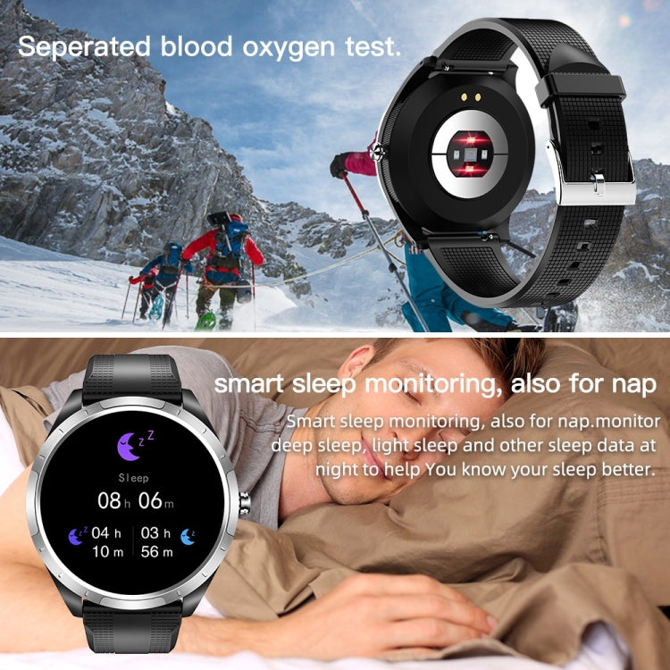 X3 1.3 inch TFT Color Screen Chest Belt Smart Watch, Support ECG/Heart Rate Monitoring, Style:Red Silicone Watch Band(Black) - Smart Wear by buy2fix | Online Shopping UK | buy2fix