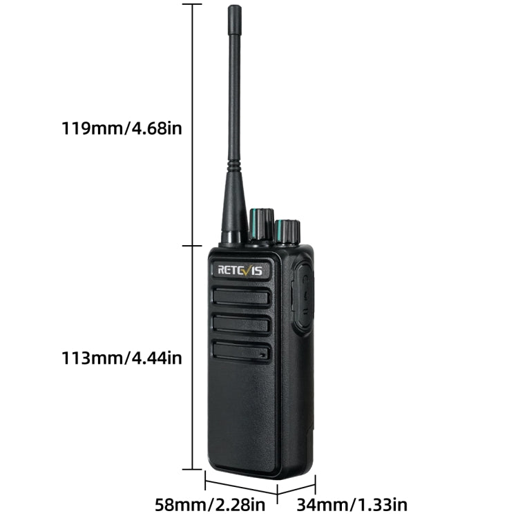 1 Pair RETEVIS RB29 FRS Free-license Two Way Radio Walkie Talkie(Black) - Consumer Electronics by RETEVIS | Online Shopping UK | buy2fix