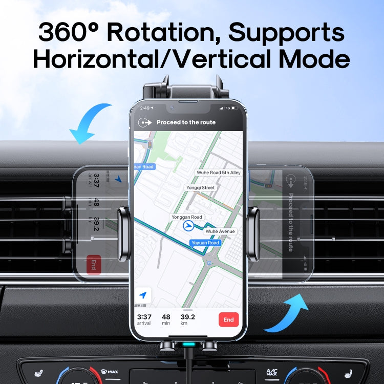 JOYROOM JR-ZS245 Car Dashboard 15W Wireless Charger Phone Holder(Black) - In Car by JOYROOM | Online Shopping UK | buy2fix