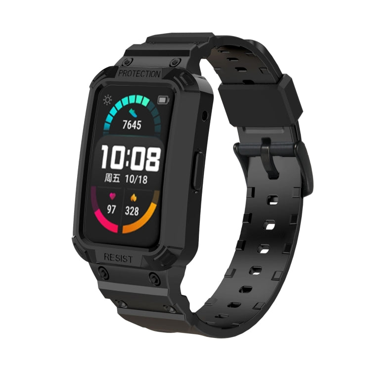 For Huawei Watch Fit / Honor Watch ES Integrated TPU Watch Band(Black) by buy2fix