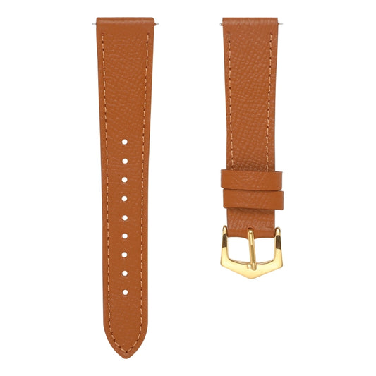 For Samsung Galaxy Watch4 20mm Genuine Leather Watch Band(Brown) by buy2fix