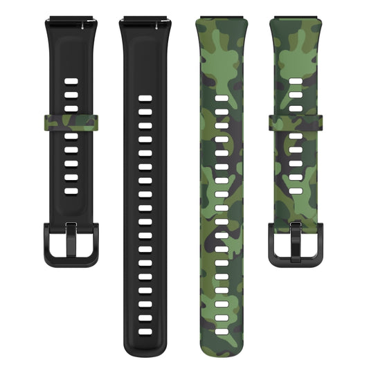 For Huawei Band 7 TPU Watch Band(Camouflage Green) by buy2fix
