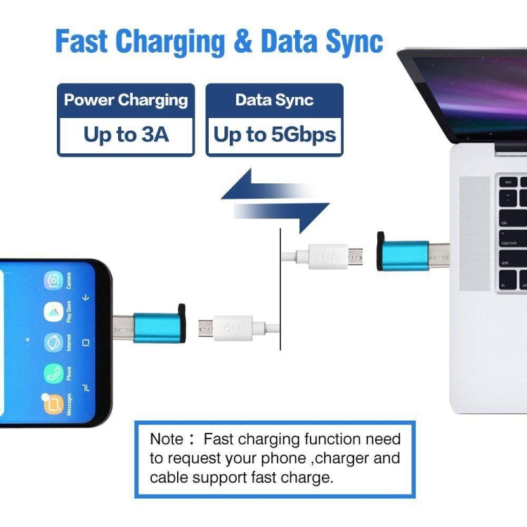 6 PCS Micro USB Female to USB-C / Type-C Male Connector Adapter Random Delivery -  by buy2fix | Online Shopping UK | buy2fix