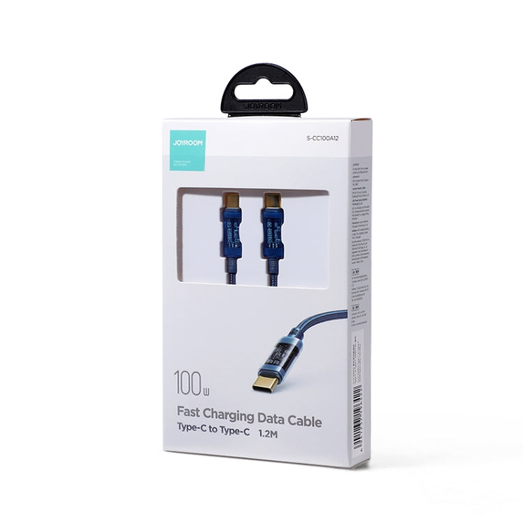 JOYROOM S-CC100A12 USB-C / Type-C to USB-C / Type-C 100W Sync Data Cable, Cable Length:1.2m(Blue) -  by JOYROOM | Online Shopping UK | buy2fix