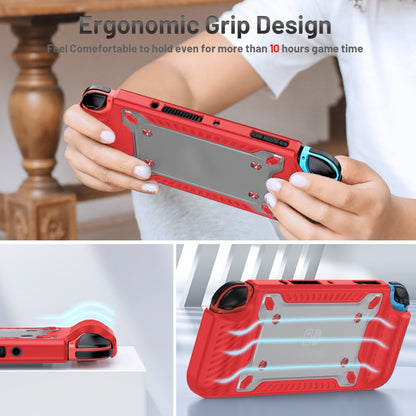 Game Handle Gamepad TPU+PC Protective Case for Switch OLED(Red) - Cases by buy2fix | Online Shopping UK | buy2fix