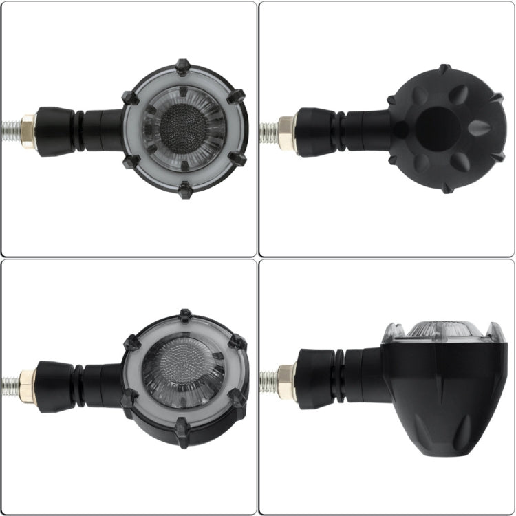 2 PCS PE-ZSD-174 Motorcycle Flashing Rotation Mode LED Two-color Modified Round Turn Signal Light(Yellow + White Light) by buy2fix